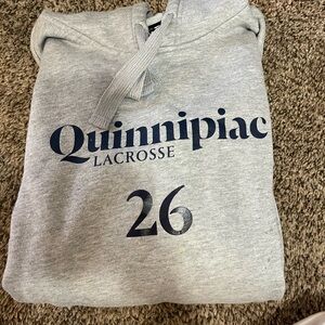 Quinnipiac Grey Men’s L Hoodie